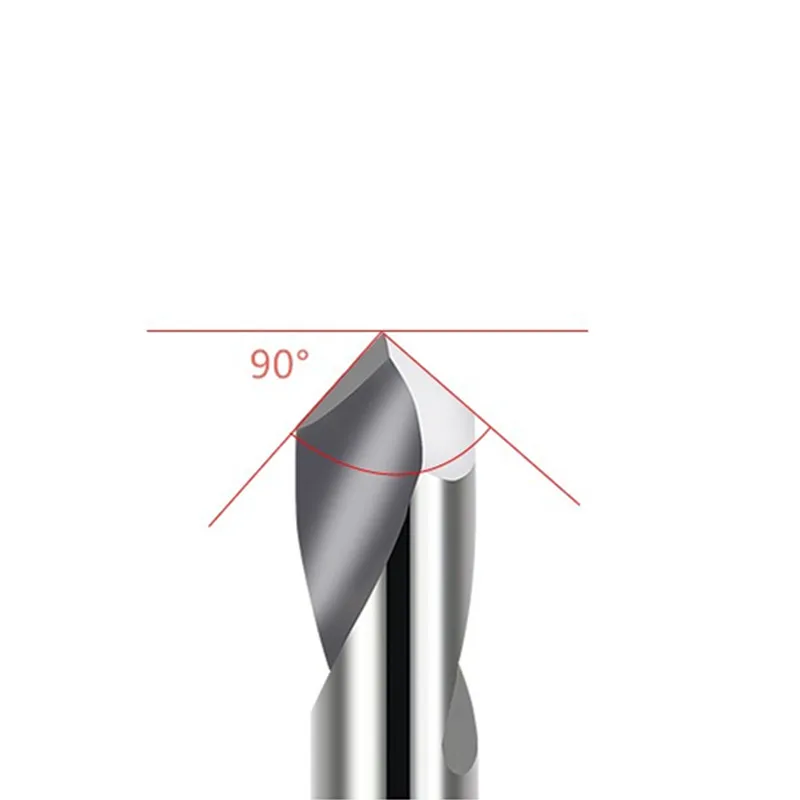 Diameter2 3 4 5 6 8 10 12mm*50 60 75mm*90 angle gold coating solid tungsten carbide chamfer cutter  cnc cutter bits