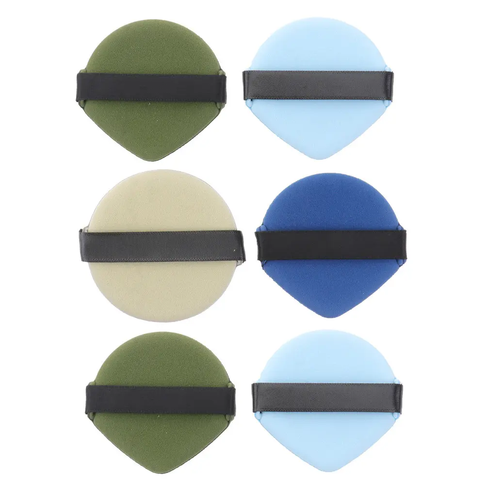 6Pcs Beauty Puff Makeup Sponge for Liquid Foundation Cream Cushion Blush Sunscreen Wet Dry Dual Use Supple Powder Puff