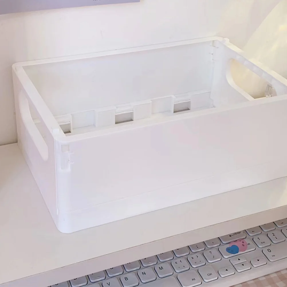 

Boxes Books and Papers Storage Baskets Desk Container Desktop with Plastic Office Folding Bookshelf