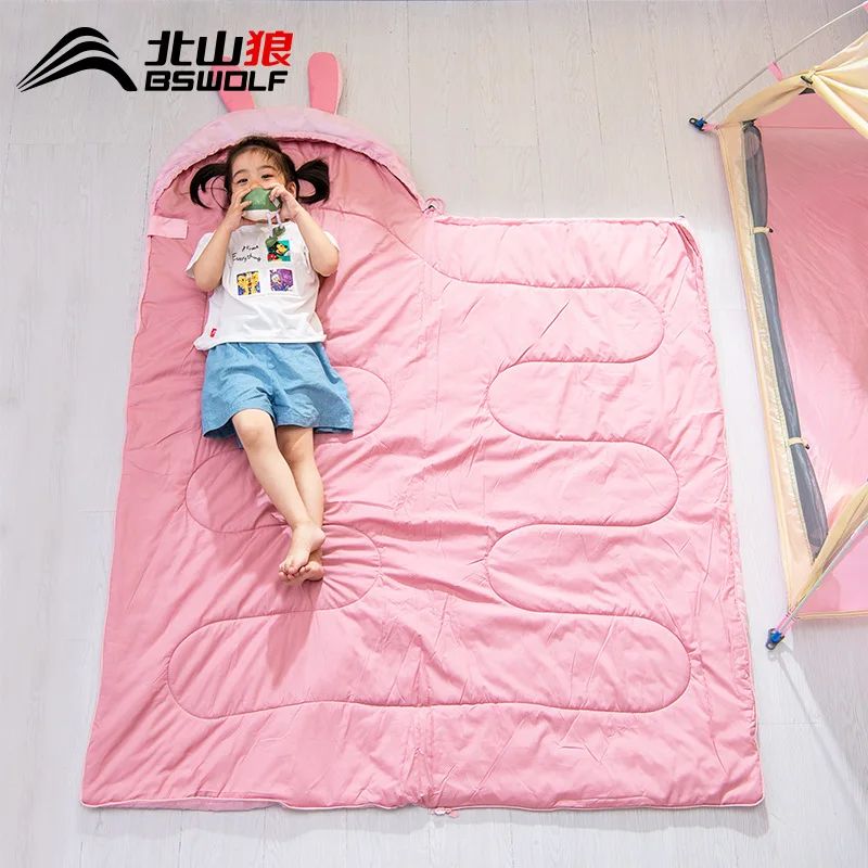 Children's Spring Summer Outdoor Camping Thickened Thermal Indoor Single Student Lunch Break Anti-kick Quilt Sleeping Bag