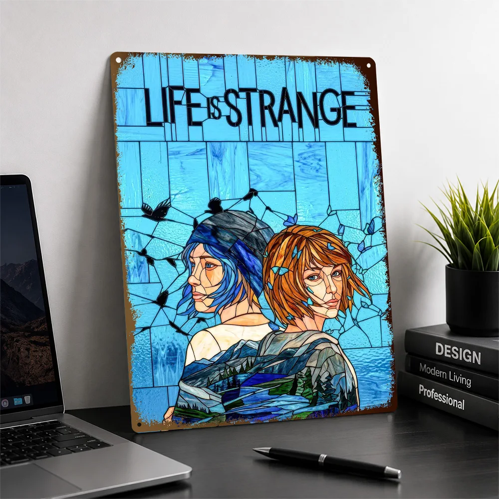 Life Is Strange Stained Glass Aluminum Poster Customized Metal Sign Vivid Action Adventure Wall Art Made For Quest Enthusiasts