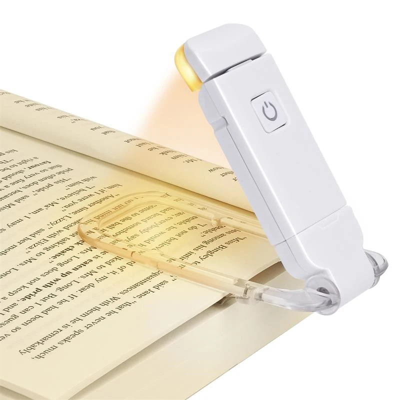 New USB Rechargeable Folding Portable Reading Book Lights Eye Protection 3 Light Colors Adjustable Brightness Night Lamp