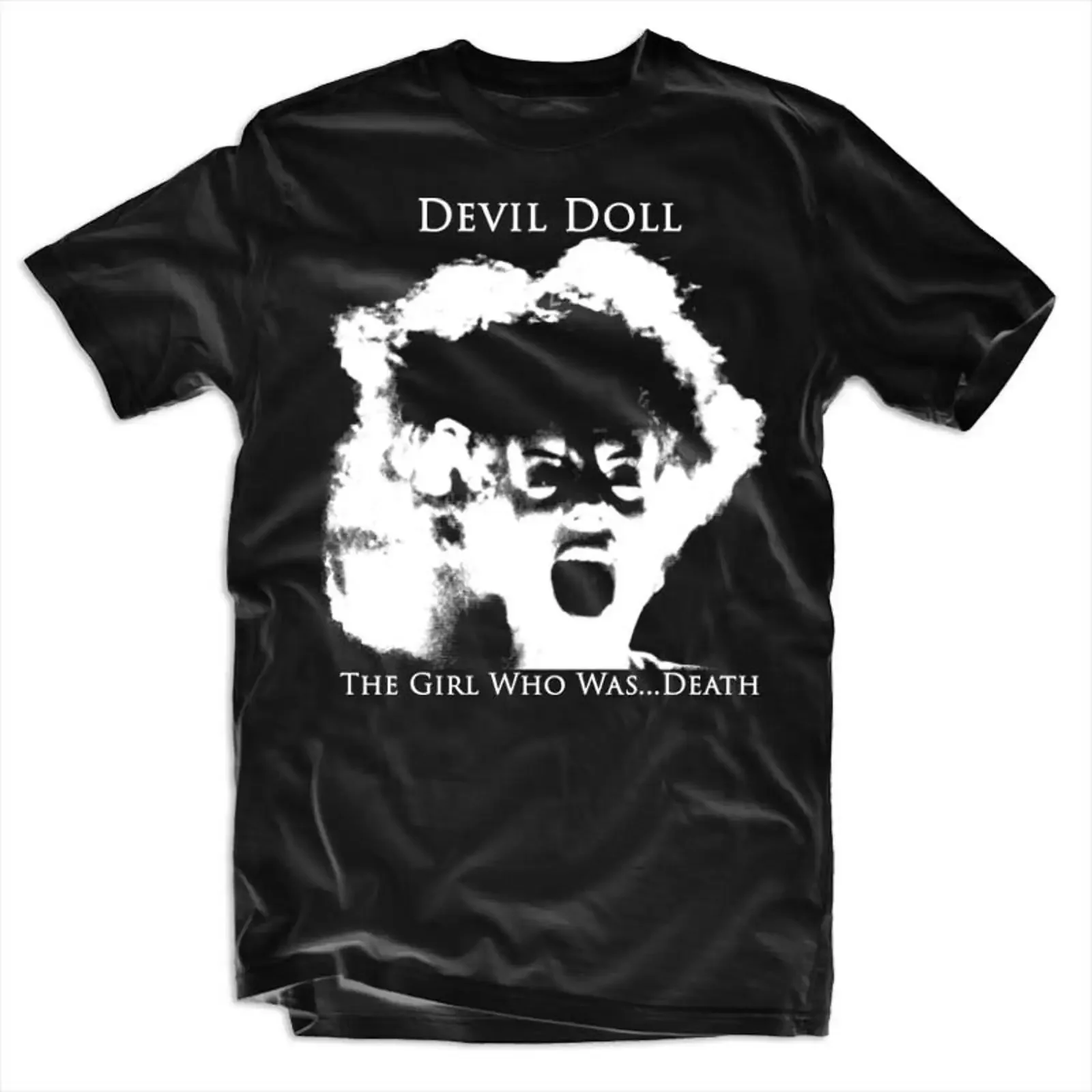 Devil Doll The Girl Who Was Death album V1 T shirt BLACK all sizes S 5XL vintage Washed Casual Unisex designer clothes Soft