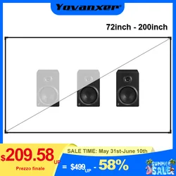 Acoustically Sound Transparent Projector Screen with Sound Acoustic Weave Perforated Aluminum Fixed Frame Wall Mount 1cm Bezel