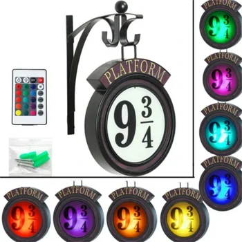 9 3/4Figure Night Light LED Magic Wall Lamps Platform Hogwartsed 3D Lamp Harries Room Decor Kids Birthday Gift