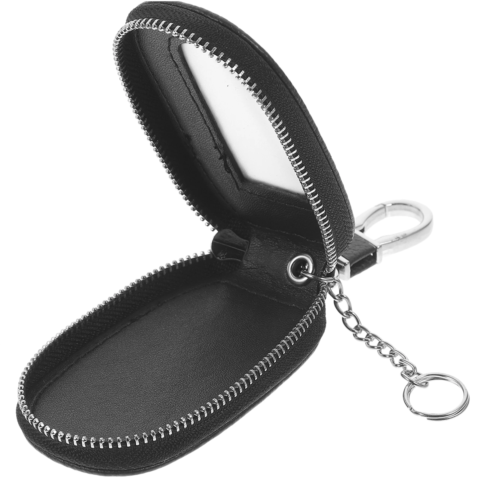 

Car Key Bag Black Window Style Lightweight Durable Key Holder Pouch For Keys Case Soft Lining Protect Scratch Storage Car