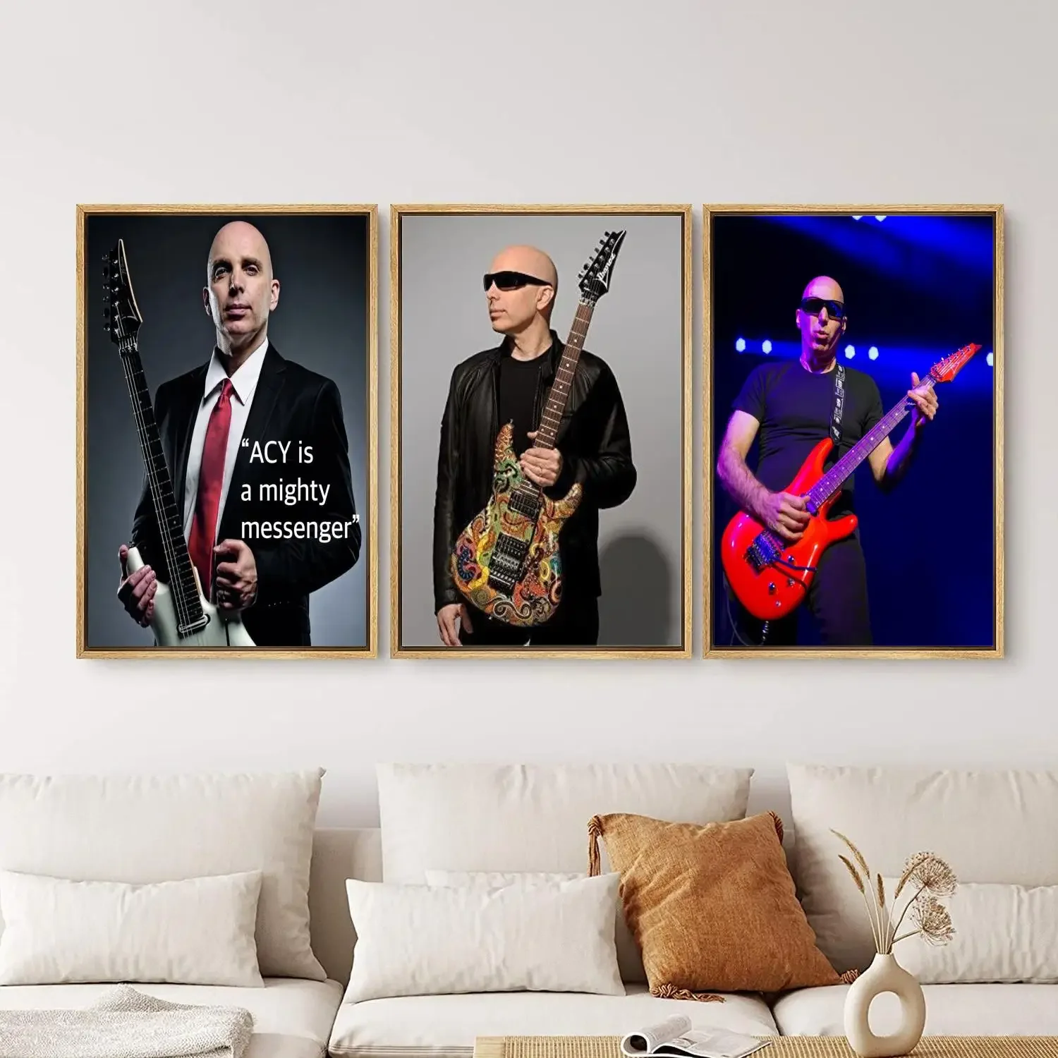 Joe Satriani Poster Painting 24x36 Wall Art Canvas Posters Personalized Gift Modern Family bedroom Decoration Art Poster