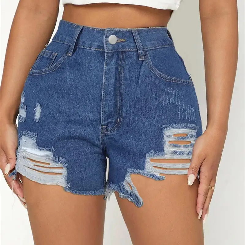 

Faionable Ripped Denim orts Женская летняя одежда Sli Torn Hole Design Повседневные женские джинсы ort Pants