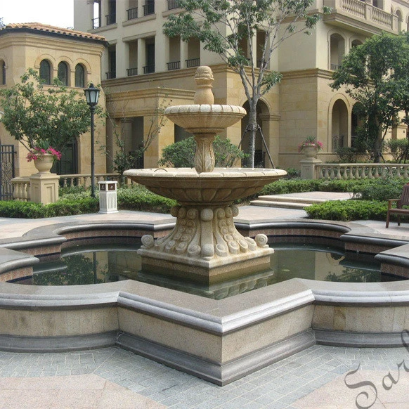 Handcarved Marble Stone Water Fountains for Center Plaza /garden