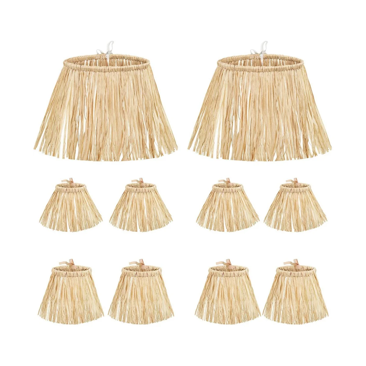 10 Pieces Straw Kit Material Costume Accessories Decoration Neck Arm and Ankle Ties