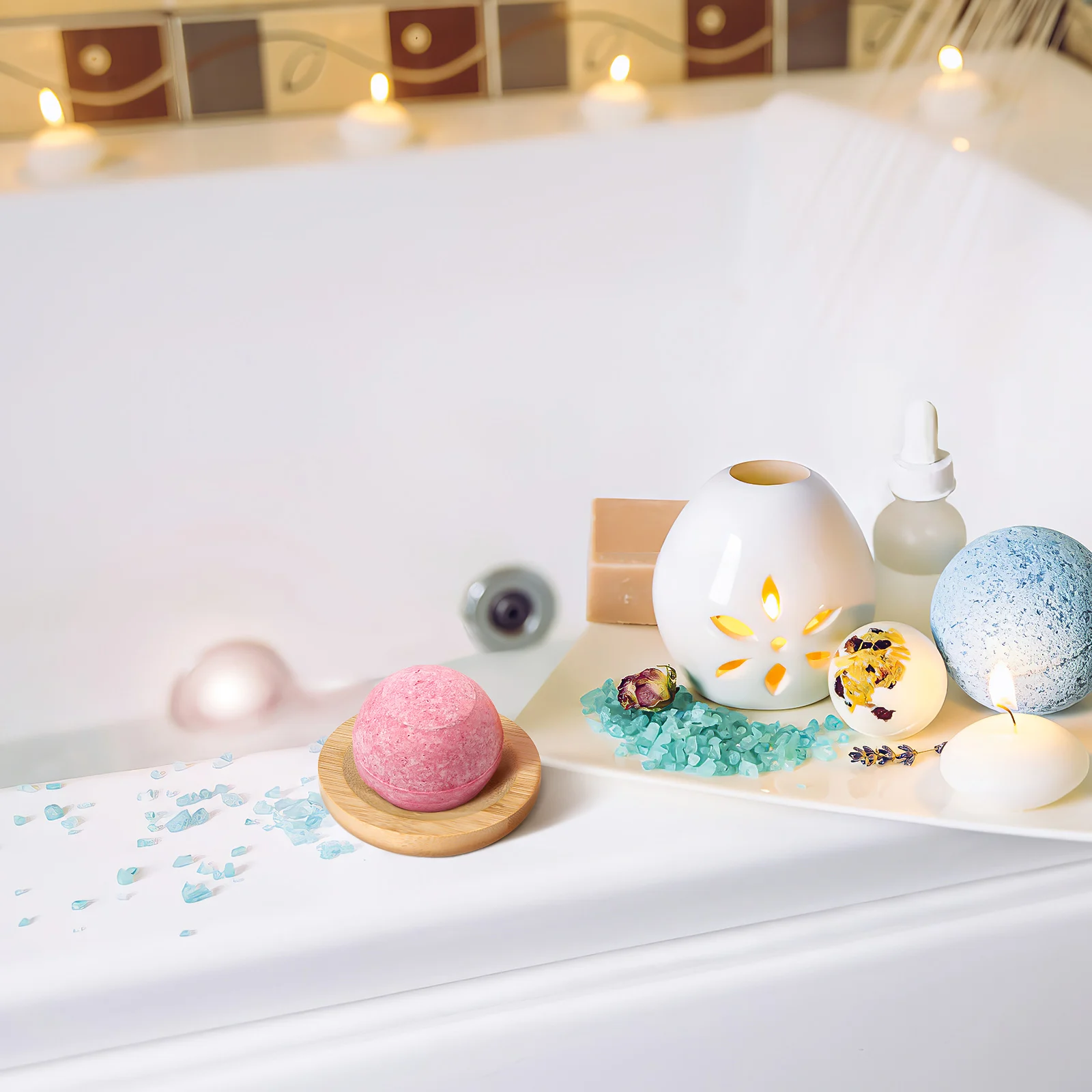 

2Pcs High Quality Bamboo Soap Holder Fast Drying Drain Design Soap Box for Bathroom Vanity Tub Side Storage Solution