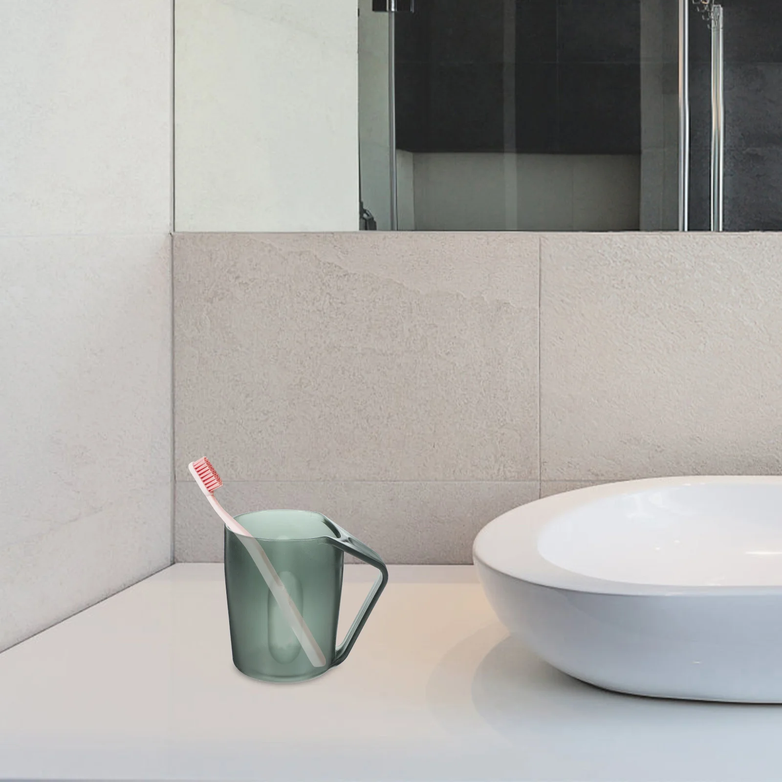 

480Ml Toothbrush Holder Travel Toothpaste Tube Case Multi-Functional Bathroom Accessory Doubles As Water Cup Space-Saving Design