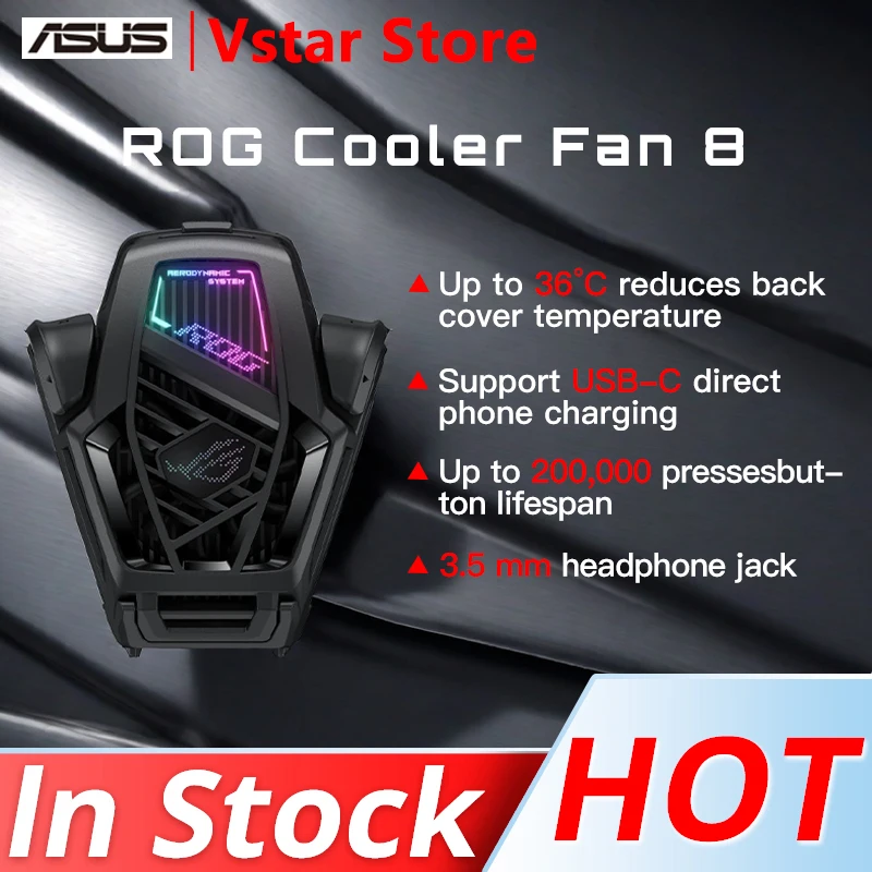 

Original Rog Phone 8 8PRO 8 Aero Active Cooler AeroActive ROG Cooler Fan Cooler Fan Holder ROG Phone Cooler 8 8 Pro