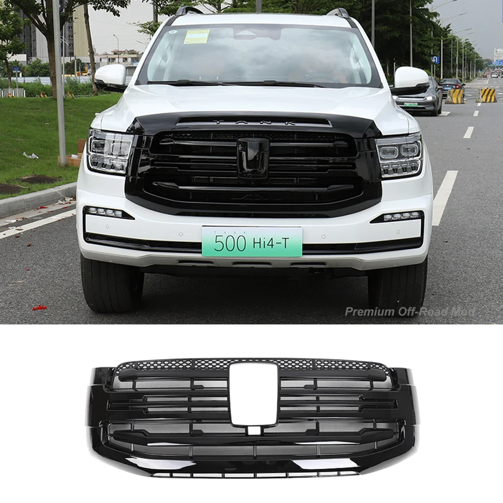 

Tank 500 Hi4T blacked-out grille with insect screen, custom upgrade for the Sport and Business Black Warrior editions