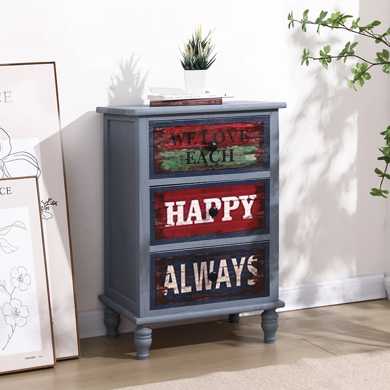 American Vintage Solid Wood Storage Cabinet Do Old Bucket Cabinet Four Drawer Cabinet Living Room Bedroom Storage Cabinet