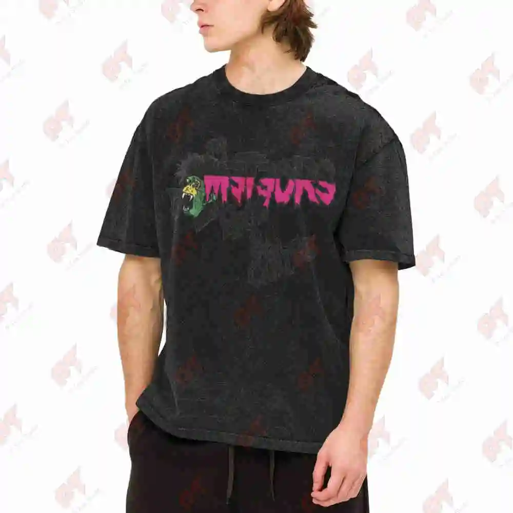 The Meteors Hogs Cuties Vintage Washed Tee Pure Cotton T-Shirt