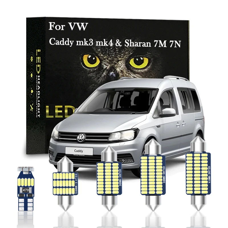 

Canbus For Volkswagen VW Caddy mk3 mk4 Sharan 7M 7N 2005 2006 2007 2008 2013 2015 2016 Accessories Interior Lamp LED Kit