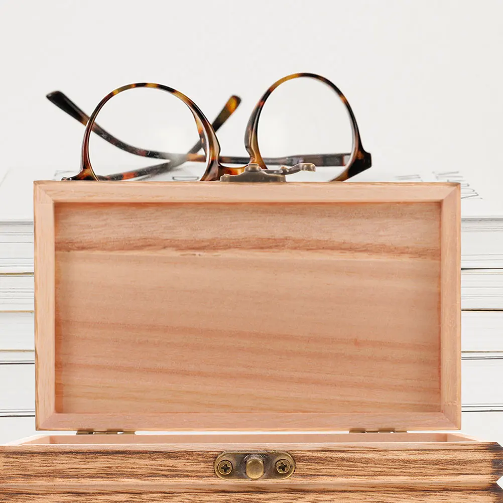 

Solid Wood Storage Box Container Craft Boxes with Lids Jewelry Case Lidded Crafts