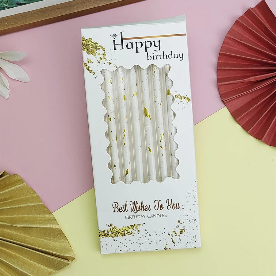 6-teilig, alles Gute zum Geburtstag, Kuchen, lange Kerze, Geburtstagsdekoration, Kinder, kreative Party-Kerze mit Gewinde, romantische Bleistiftkerze – Detail 12