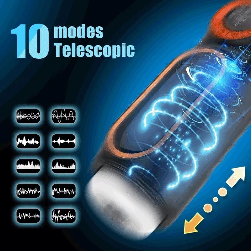 Automatische Telescopische Zuigende Mannelijke Trillingen Blowjob Masturbatie Apparatuur Machine Seksspeeltjes Volwassen Goederen Voor Man Masturbators Beker