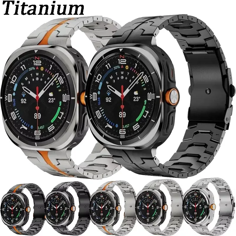 

Titanium Strap For Samsung Galaxy Watch Ultra 47mm Luxury Metal Stainless steel Bracelet Wristband For Galaxy Watch 7 Ultra belt