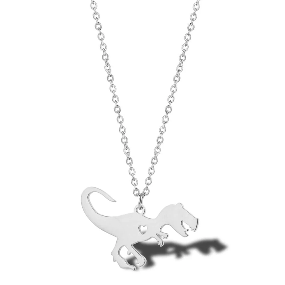 Stainless Steel Tyrannosaurus Rex Pendant Necklace Best Children Gift Dinosaur Jewelry Gift For Him