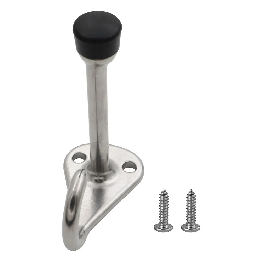 Door Holder Stainless Steel Silent Rubber Door Stopper Hook Extended Anti-Collision Door Protector Guard Catch Car Accessories