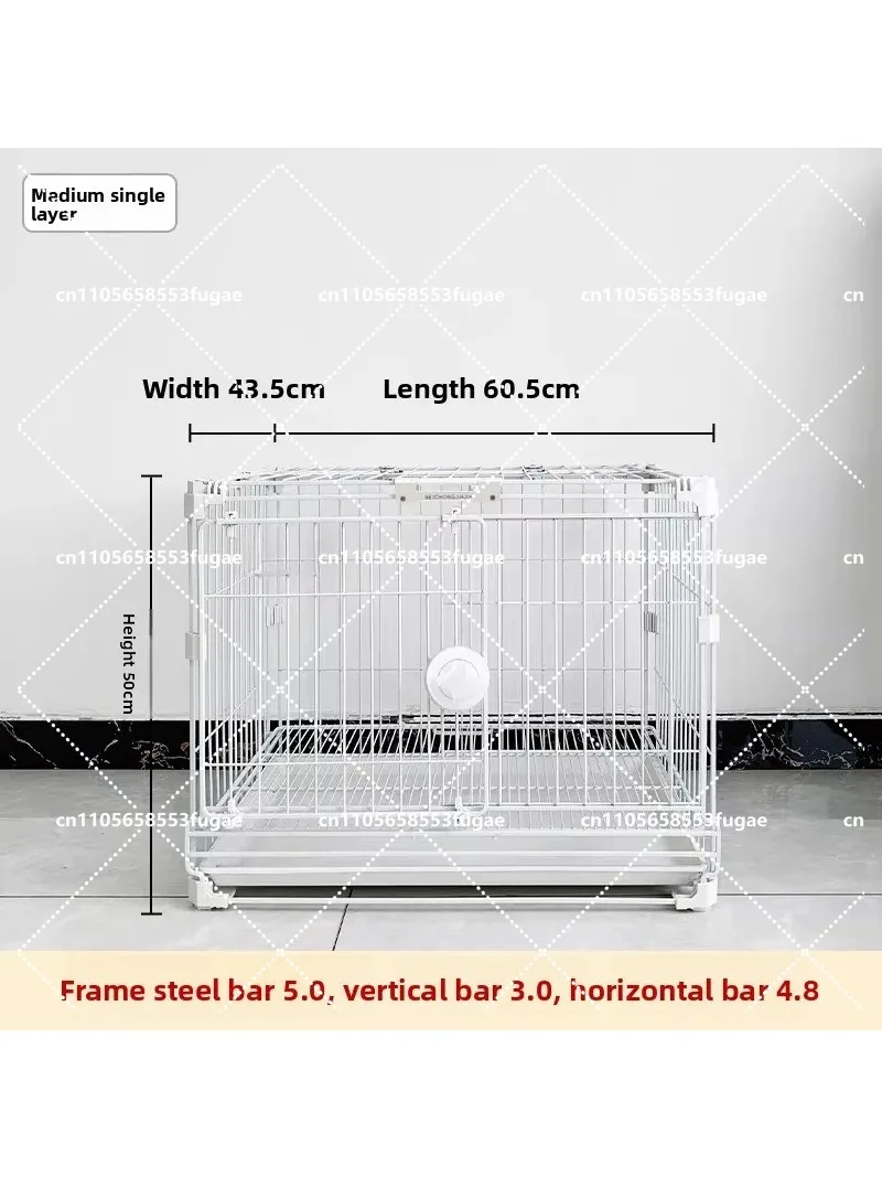 

Metal Pet Cage for Small Medium Dogs Cats Rabbits Pet Shop Display Cage with Snap Fasteners & Removable Tray