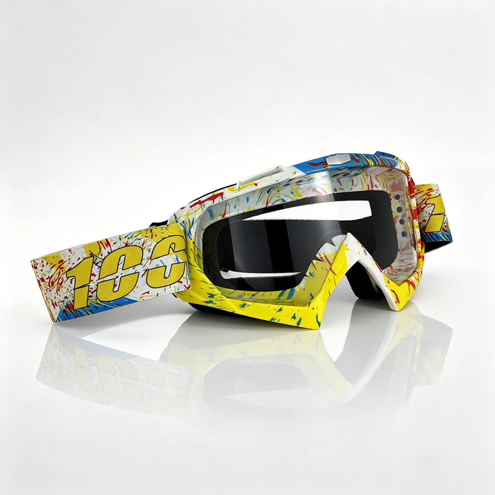 ATV-Brille Dirt Bike Motorrad Motocross MX Reitbrille UV400 Staubdichte Rennbrille Skibrille für Männer Frauen Jugendliche Kinder – Detail 5