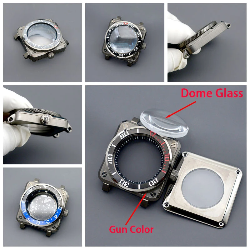 gun-color-square-men's-dive-watch-with-stainless-steel-sapphire-crystal-10atm-waterproof-fit-nh34-nh35-nh36-nh38-nh39-auto