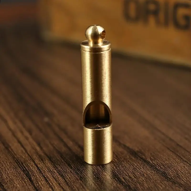 Vintage Brass Whistle With Dragon Carving High Decibel Sound Perfect For Outdoor Hiking Camping Emergency Use