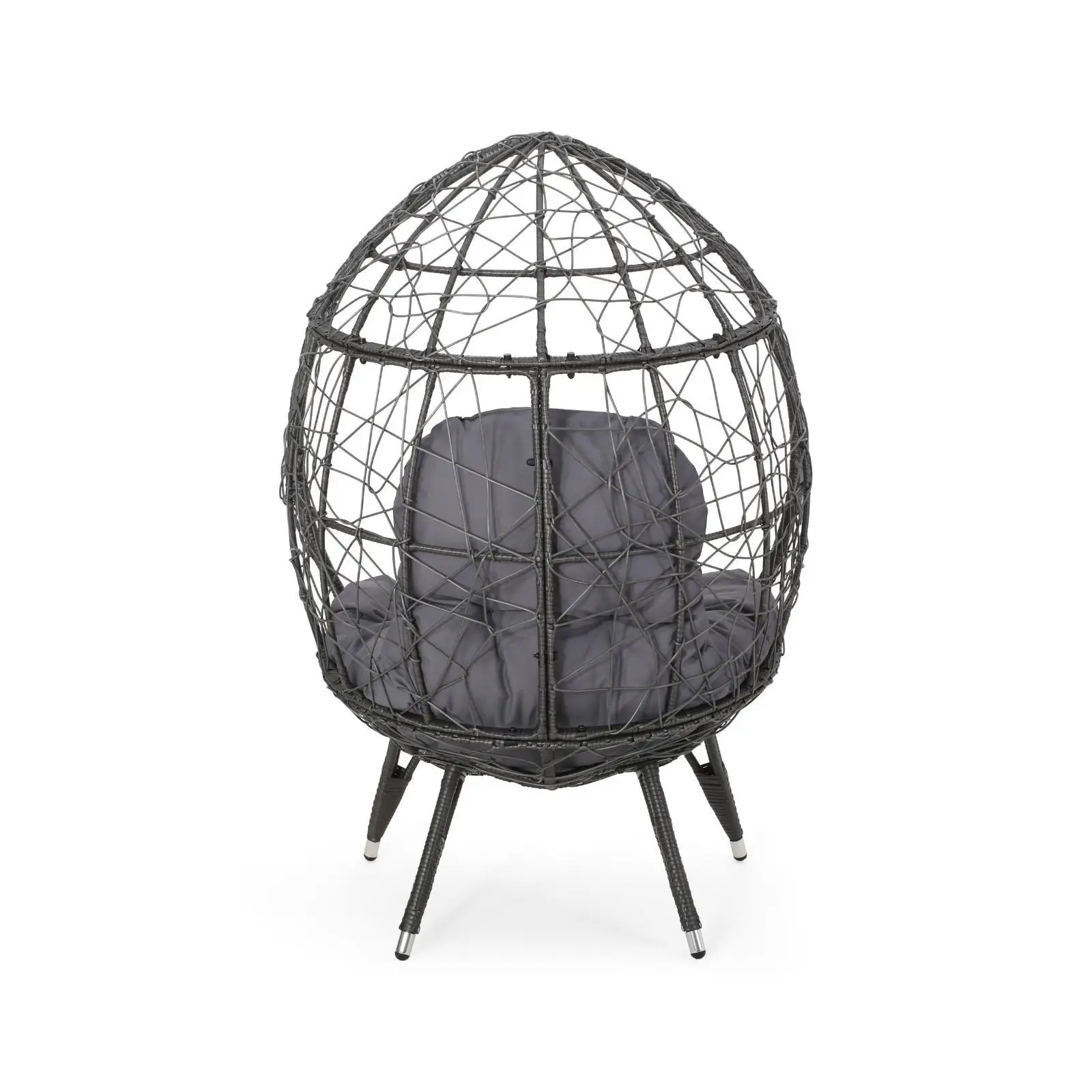 

Woven Teardrop Lounge Chair Modern Patio Seating Contemporary Armchair for Living Room Garden
