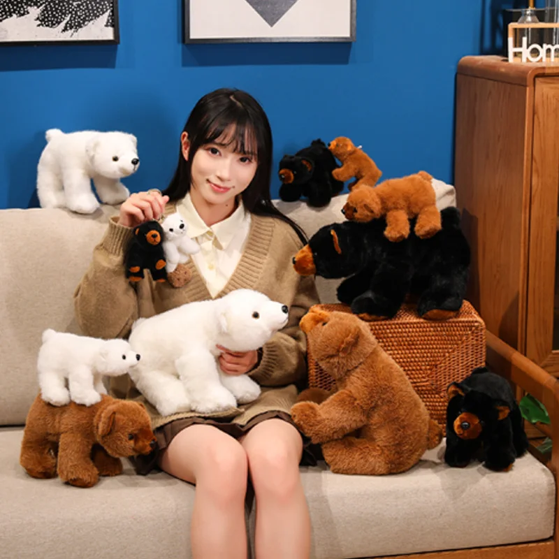 

Лидер продаж, милый белый медведь, плюшевые игрушки, мягкая реалистичная кукла белого медведя, милый настольный брелок для домашних животных, подвесной декор, детский подарок