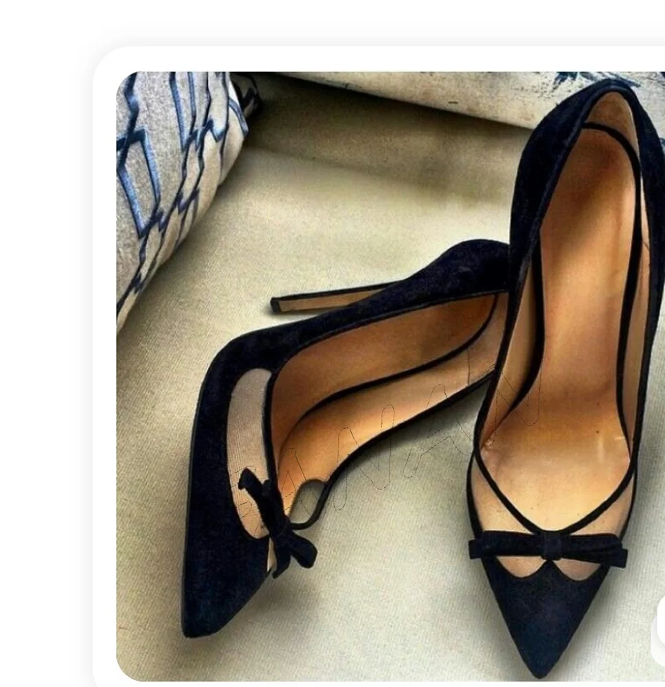 Flache Pumps mit schwarzem Schleifenknoten-Dekor, Slip-on-Cut-Seitenabsatz, hohe Schuhe für Frauen, Cover-Toe-Hochzeitsschuhe, 2025, Zapatillas Mujer