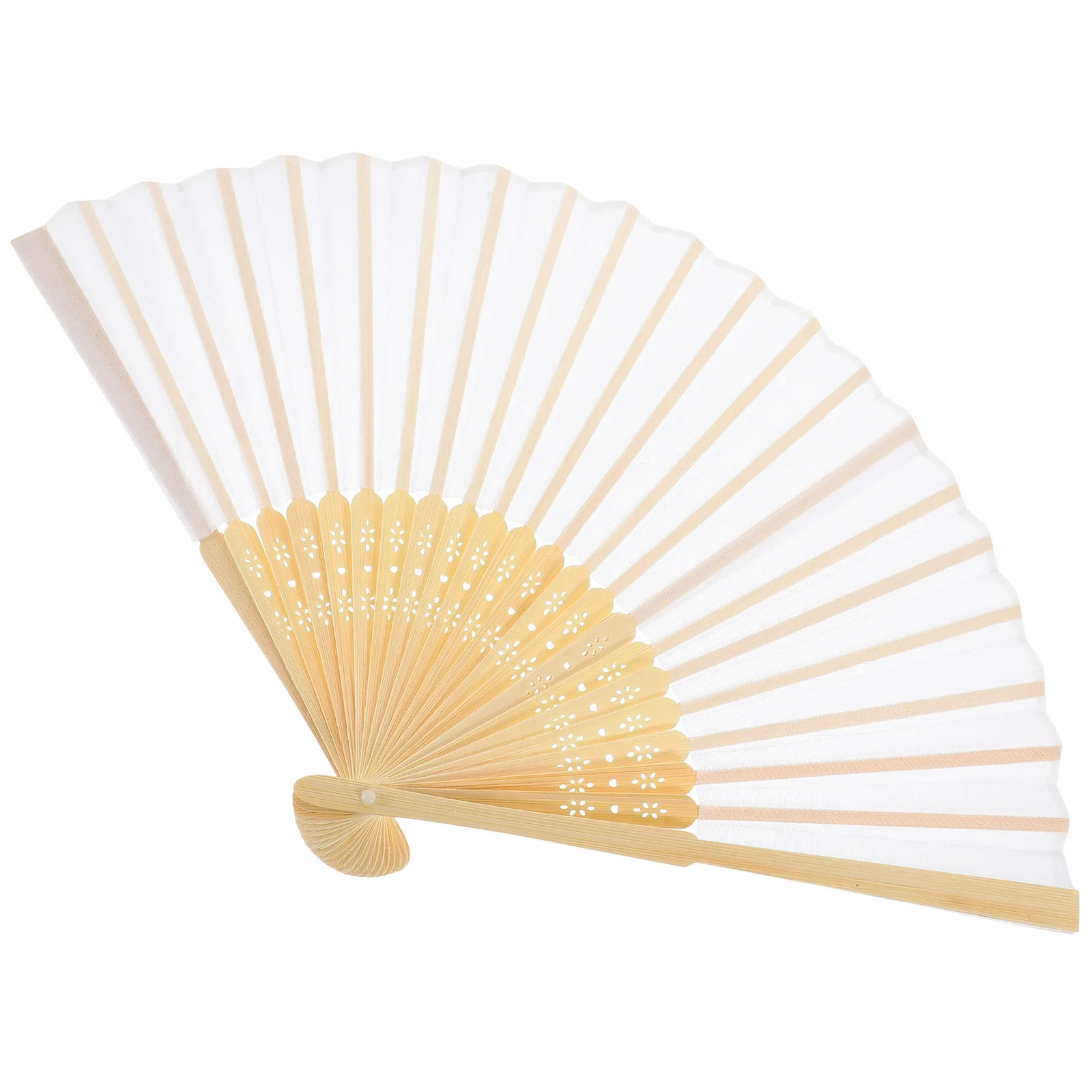 

Lightweight Portable Bamboo and Cloth Folding Hand Fan Chinese Traditional Design Elegant Decorative Fan for Photoshoots