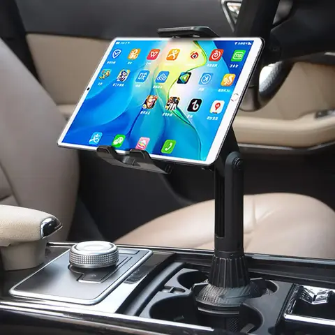 범용 자동차 컵 태블릿 스탠드 전화 홀더 핸드폰 홀더 음료 병 iPad 마운트 지원 스마트 폰 휴대 전화 패드 11 인치