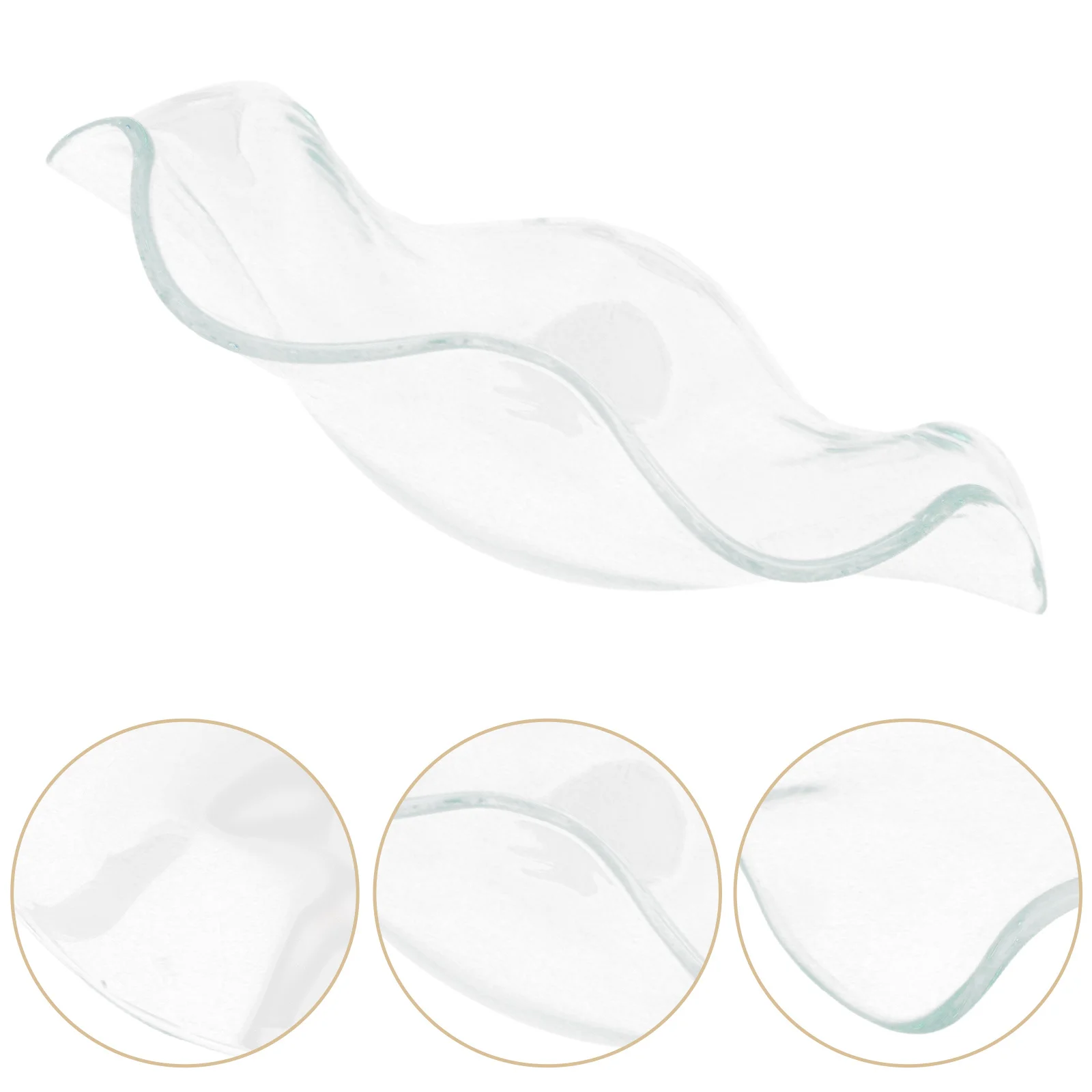 

115mm Transparent Glass Wavy Dish Scented Wax Melt Warmer Replacement Tray Stylish Aromatherapy Home Decor Wax Warmer Tray