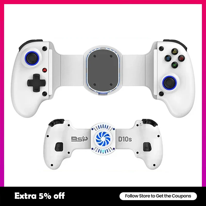 

BSP D10 D10S Stretching Cooling Game Controller For SWITCH/Android/Apple-ios Tablet /PS3/PS4 ForXBOX Gamepad Streaming