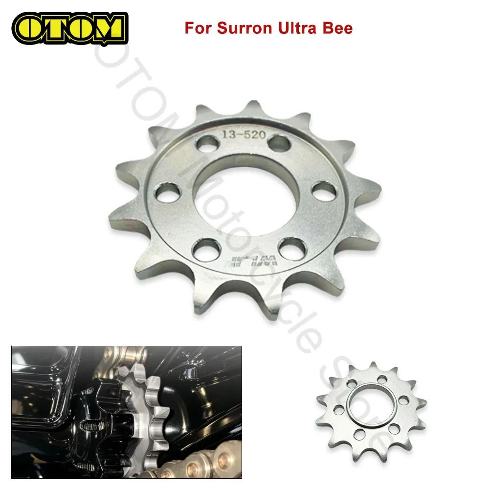 Motorcycle For Surron Ultra Bee Front Sprocket Chain 520 13T Midshaft Drive Sprocket SUR-RON UltraBee Electric Dirt Bikes Part