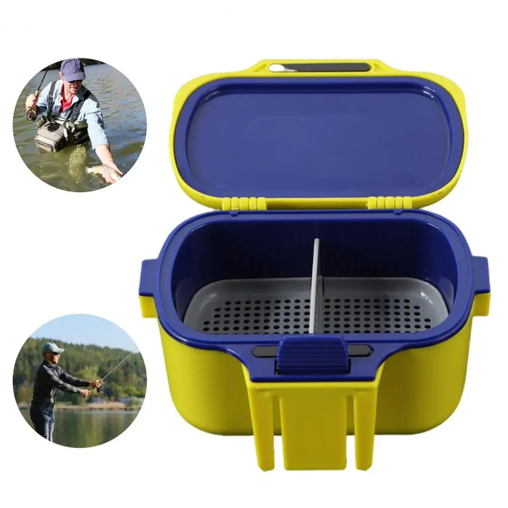 Fishing Live Bait Box with Hole Waterproof Live Earthworm Red Worm Lure Holder Storage Case Container Fishing Accessories