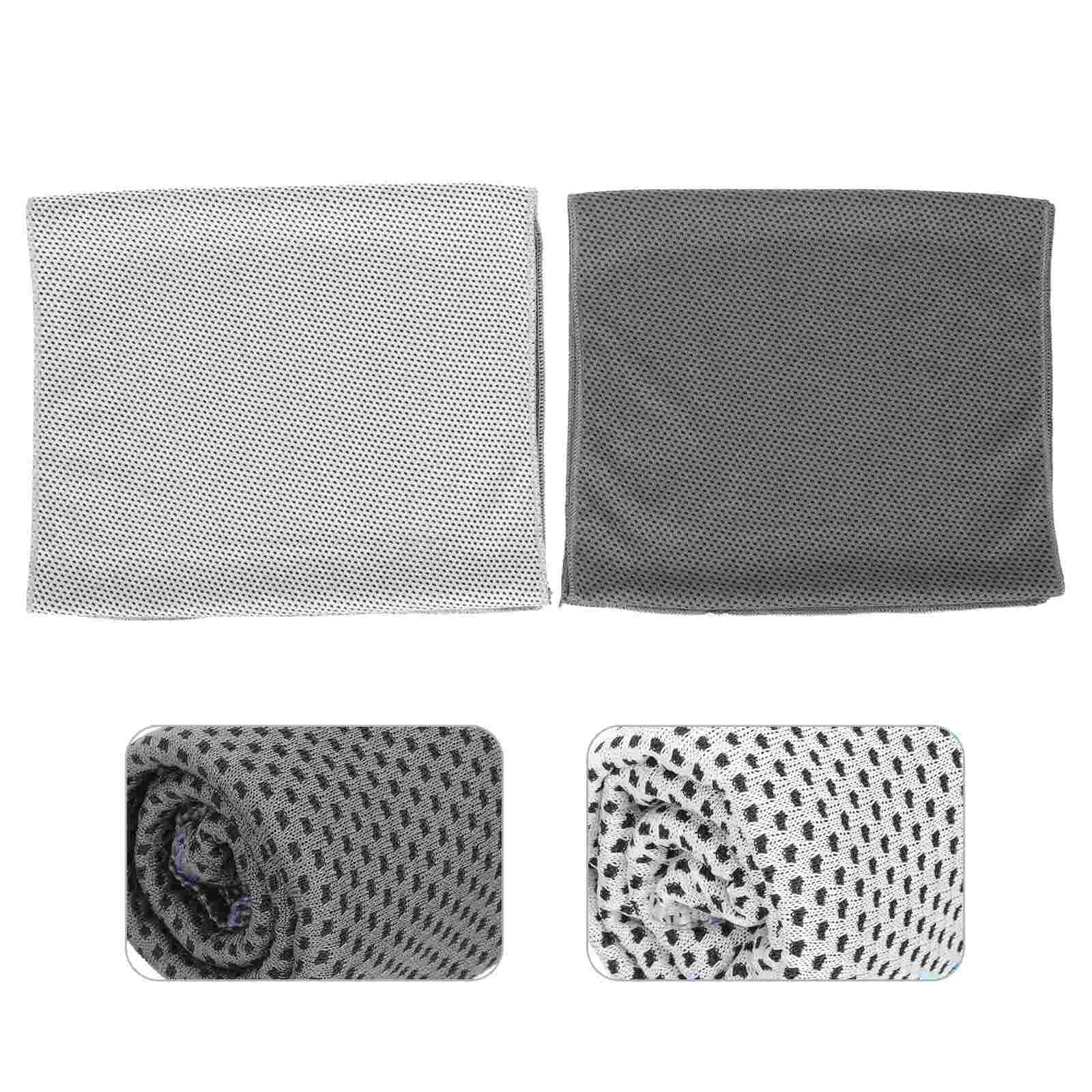 2 Pcs Mesh Cool Towel Man Micro Fiber Towels Football Polyester Cooling for Neck and Face