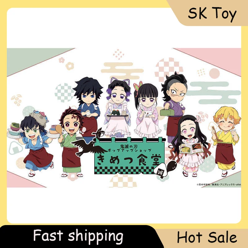 

6-7cm Demon Slayer Action Figure Cafeteria Collaboration Acrylic Q-Version Acrylic Stand Japanese Anime Peripherals Gifts