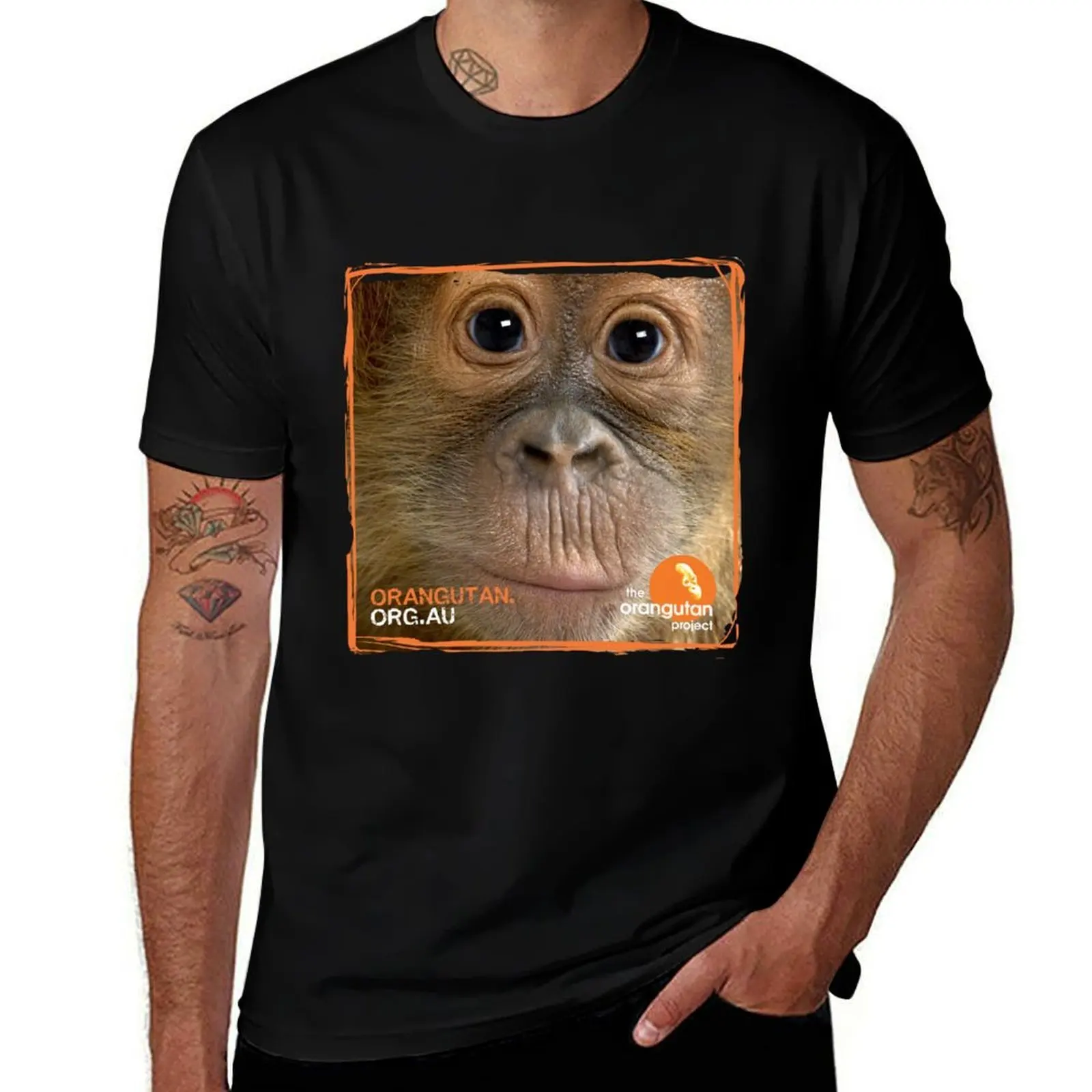 Orangutan Eyes - Windows to their Soul T-Shirt Quick Dry Training Short Sleeve Tee T-Shirt