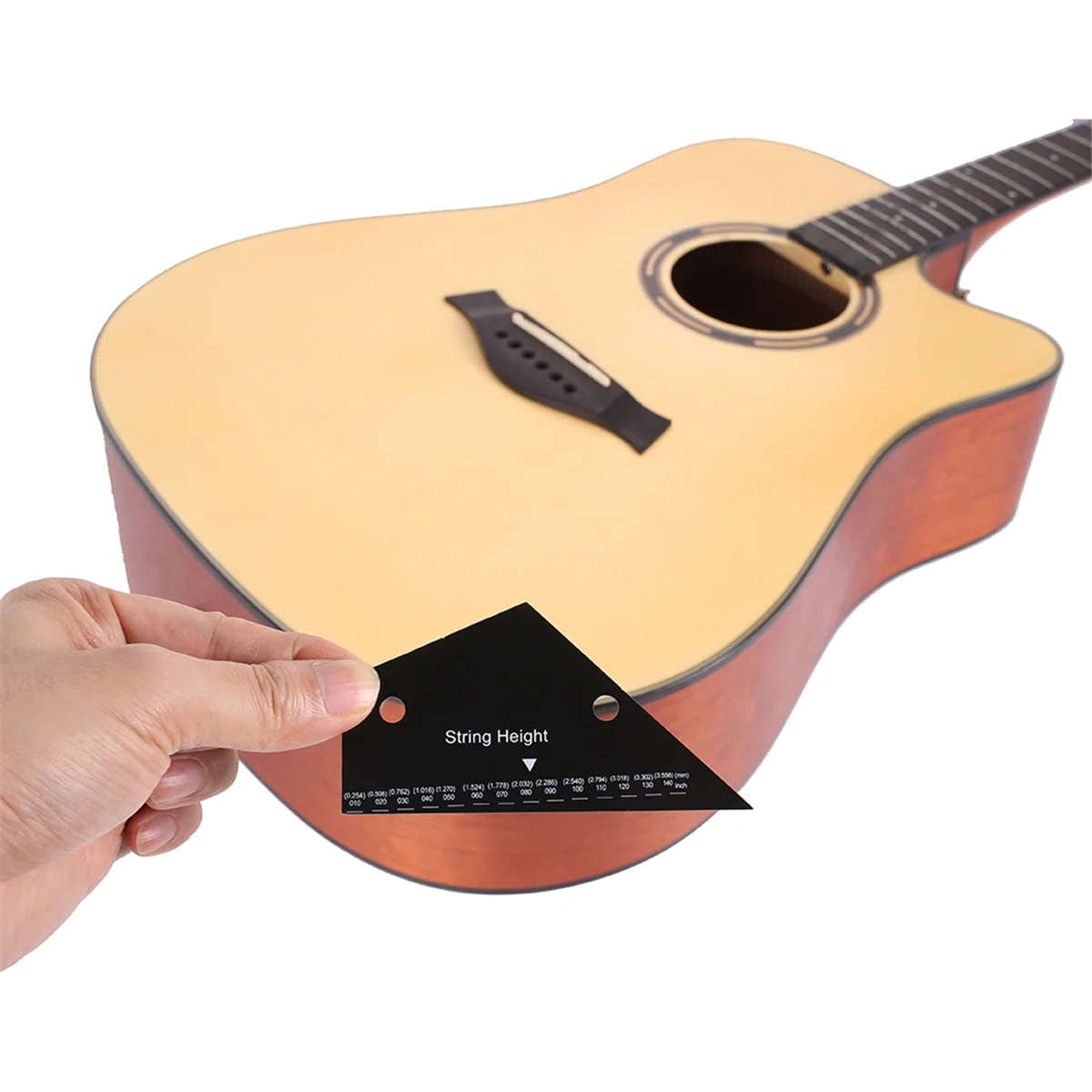 ABST الغيتار الحنق التسوية حاكم الصوتية الغيتار الأصابع مستقيم Luthiers أداة سلسلة عمل حاكم مسطرة قياس