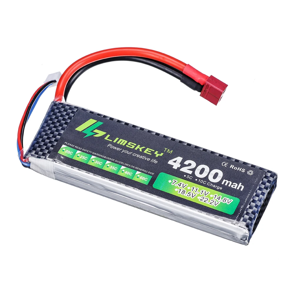 LION POWER 3S 11.1v 7.4v 2800mAh 4200mah 5200mah lipo battery xt60/T Plug For RC toy Car Airplane Helicopter Boat Spare Parts