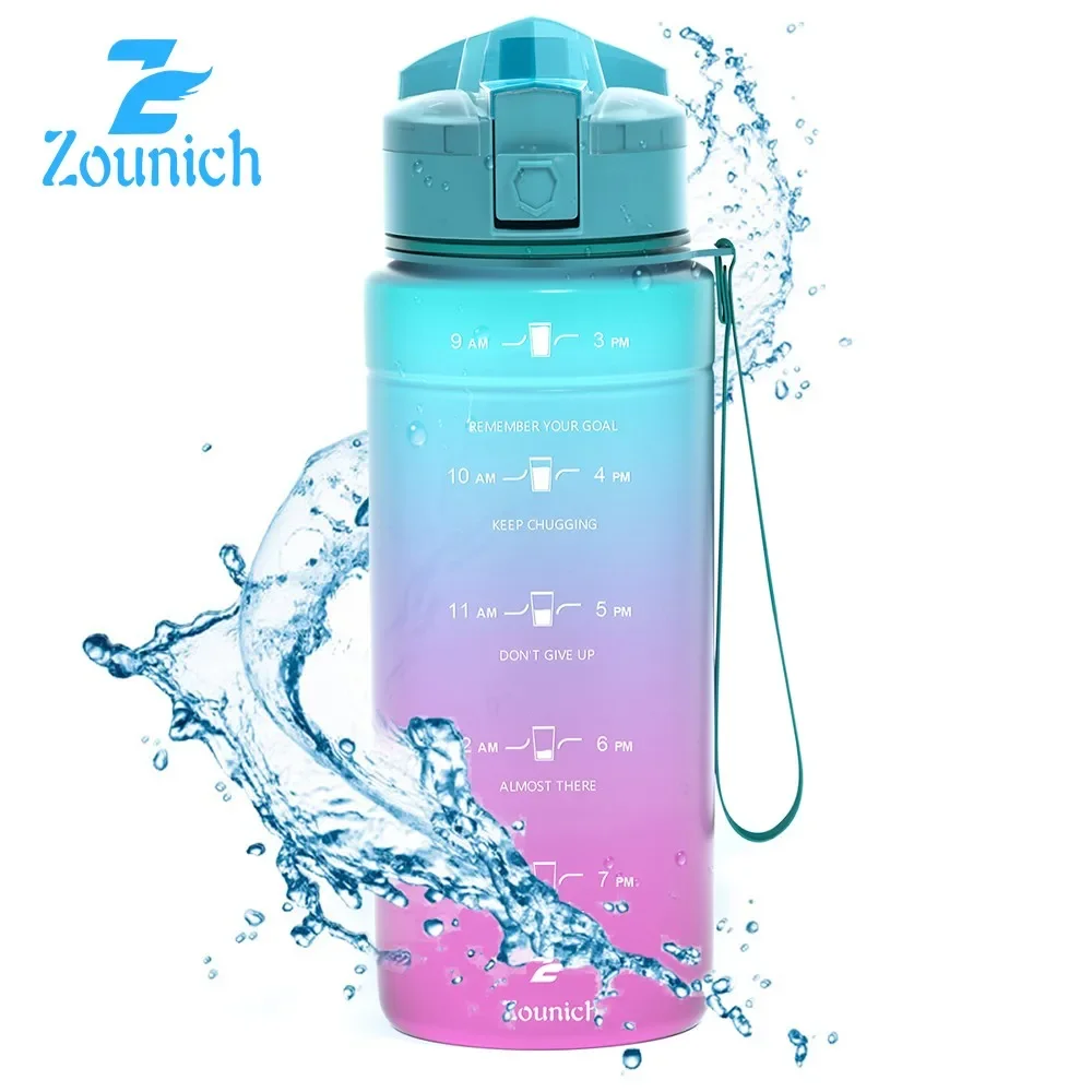 ZOUNICH 500/700/1000ML Water Bottles Leak Proof Seal Portable Drinkware Protein Shaker My Drink Bottle BPA Free