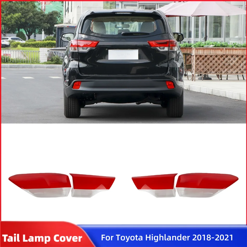 For Toyota Highlander 2018 2019 2020 2021 Auto Accessory Replacement Car Lights Shell Rear Position Lights Tailight Glass
