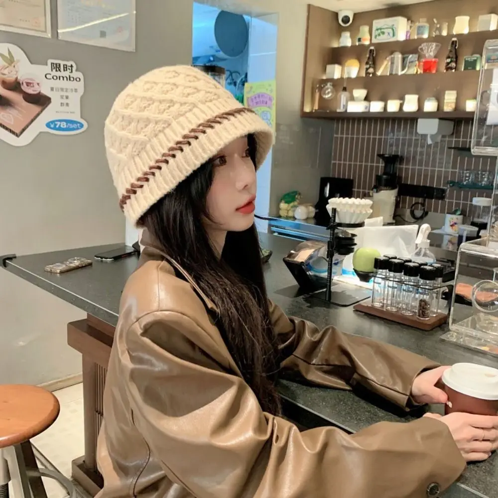 الموضة البوهيمي نمط محبوك قبعة صغيرة الجوف خارج رقيقة الكروشيه البلوز قبعة الكورية تنفس الشتاء نسج قبعة في الهواء الطلق