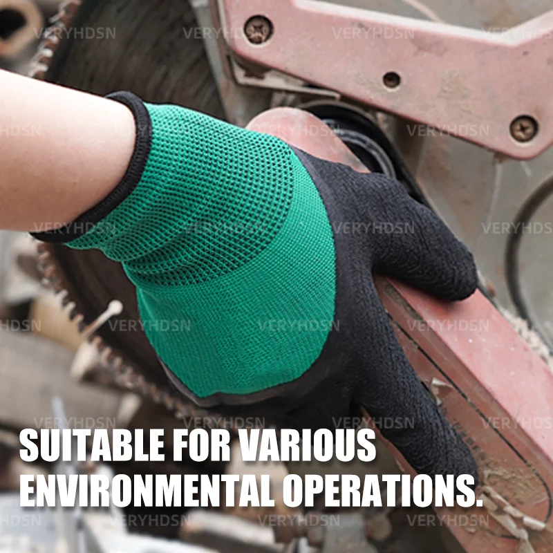 2pairs Durable & Breathable Ultra-Thin Safety Work Gloves High Dexterity Polyurethane Coated, Knit Wrist Cuff for Men & Women.