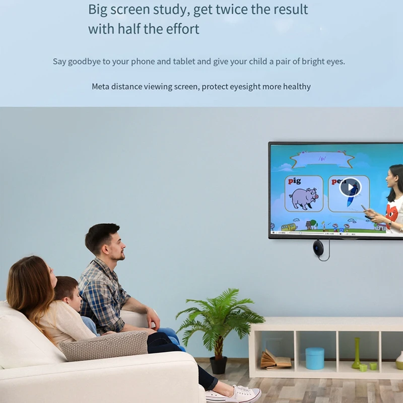 1080P Wireless -Compatible Streaming Adapter -Compatible Same-Screen Device,For Phone/Tablet/Projector Black